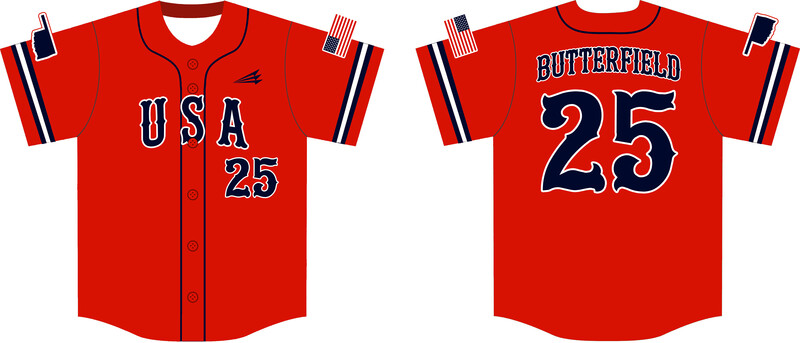 Team USA Gold Custom Nanodri Baseball Jersey #J1