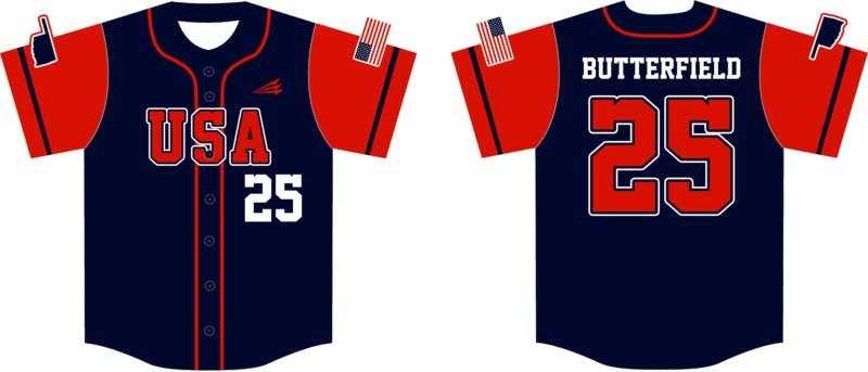 Team USA Gold Custom Nanodri Baseball Jersey #J2