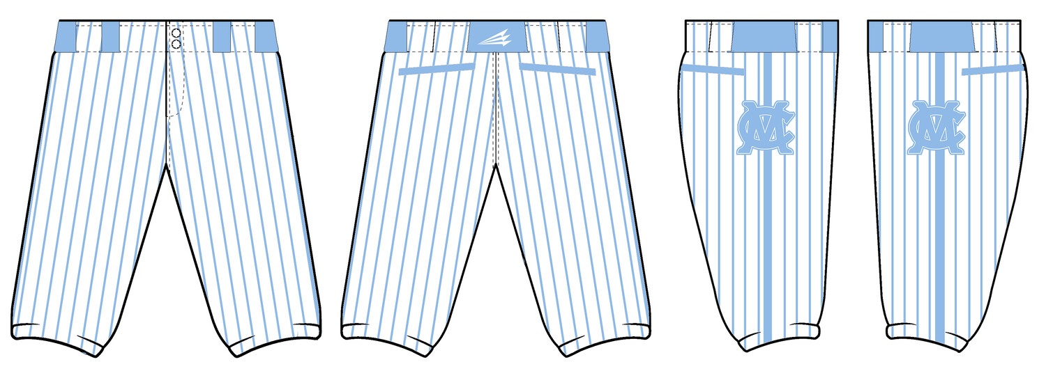 Muskingum Muckdogs Custom Knicker Baseball Pants #BP1B