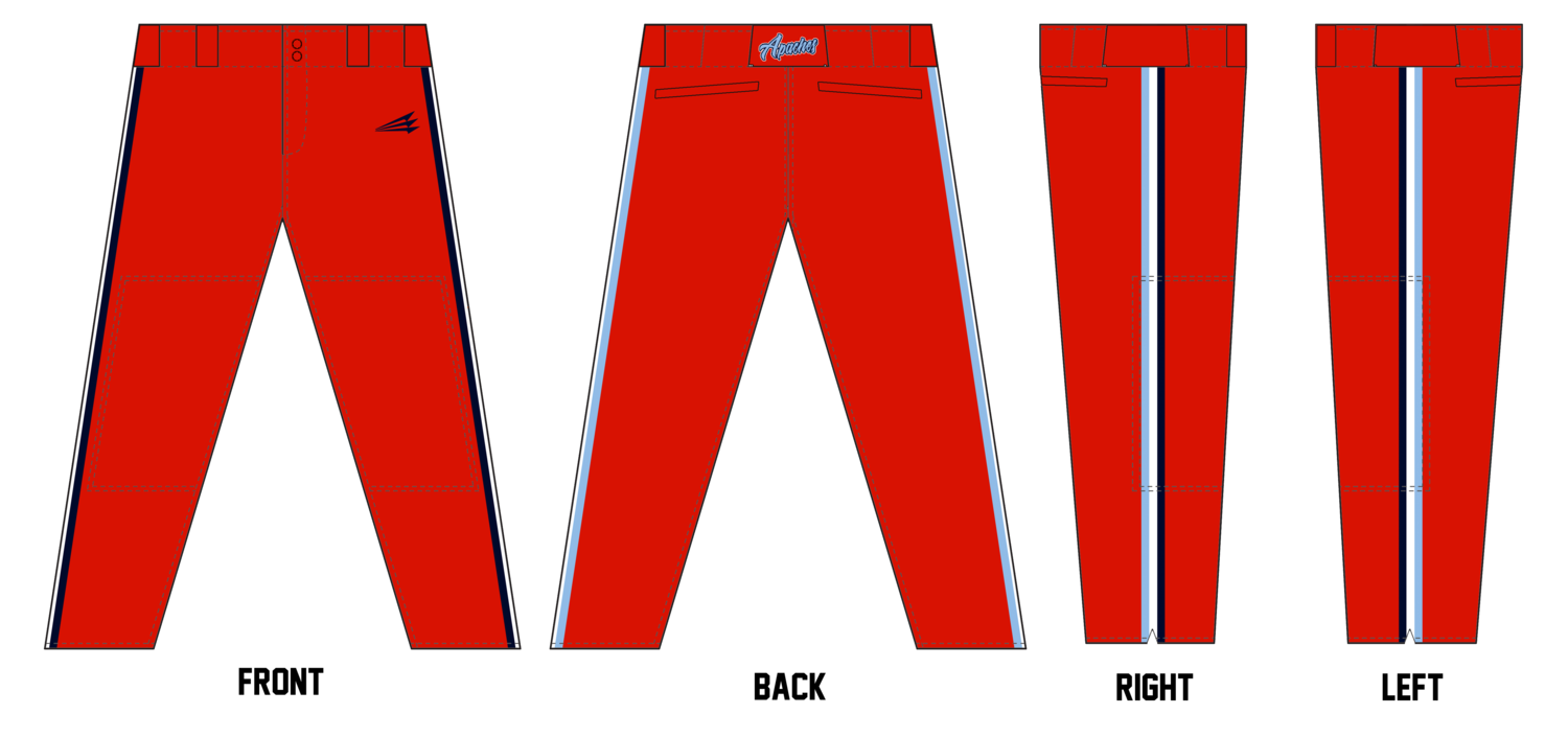 314 Apaches Stacheman Elite Custom Long Baseball Pants #BP1B