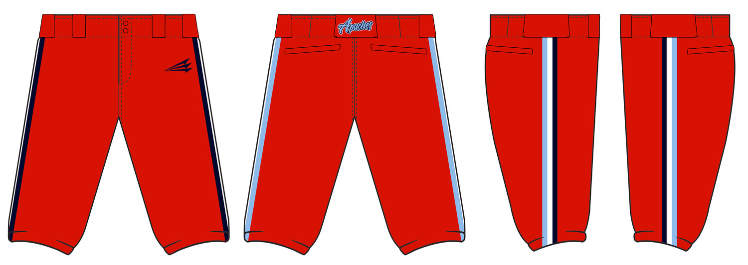 314 Apaches Stacheman Elite Custom Knicker Baseball Pants #BP1A