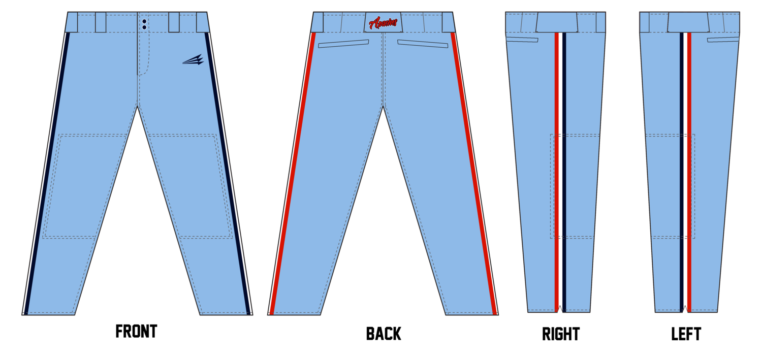 314 Apaches Stacheman Elite Custom Long Baseball Pants #BP2B