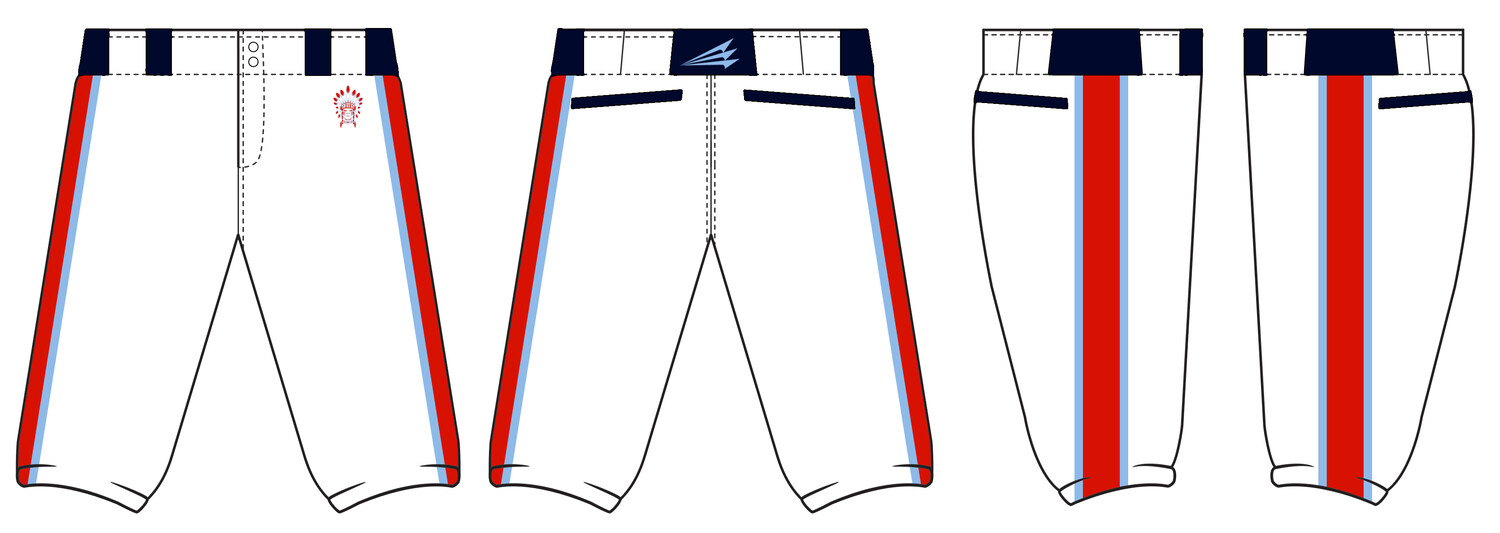 314 Apaches Stacheman Elite Custom Knicker Baseball Pants #BP9A