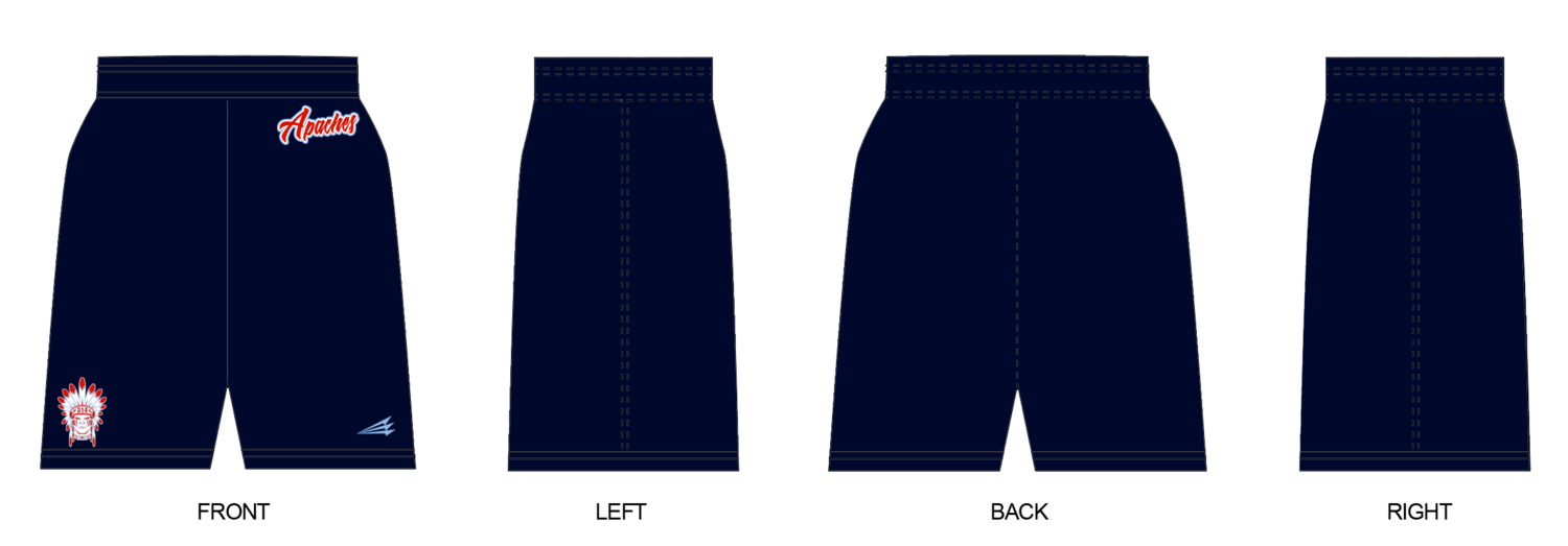 314 Apaches Baseball Custom Revolution Pocket Shorts #RV2