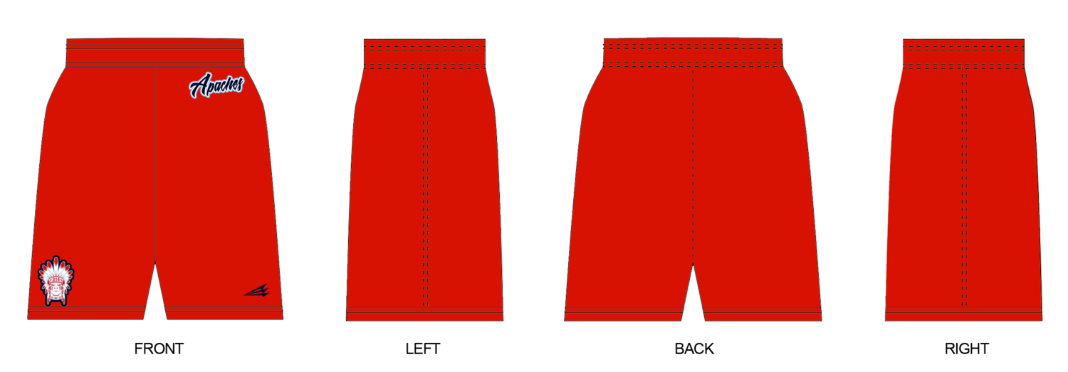 314 Apaches Baseball Custom Revolution Pocket Shorts #RV3