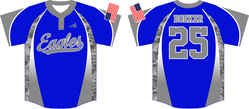 Eagles (Boeker) Custom Baseball Jersey Design #3