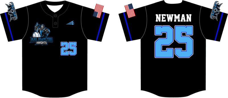 Kalamazoo Knights Custom HexaFlex Baseball Jersey #J3C