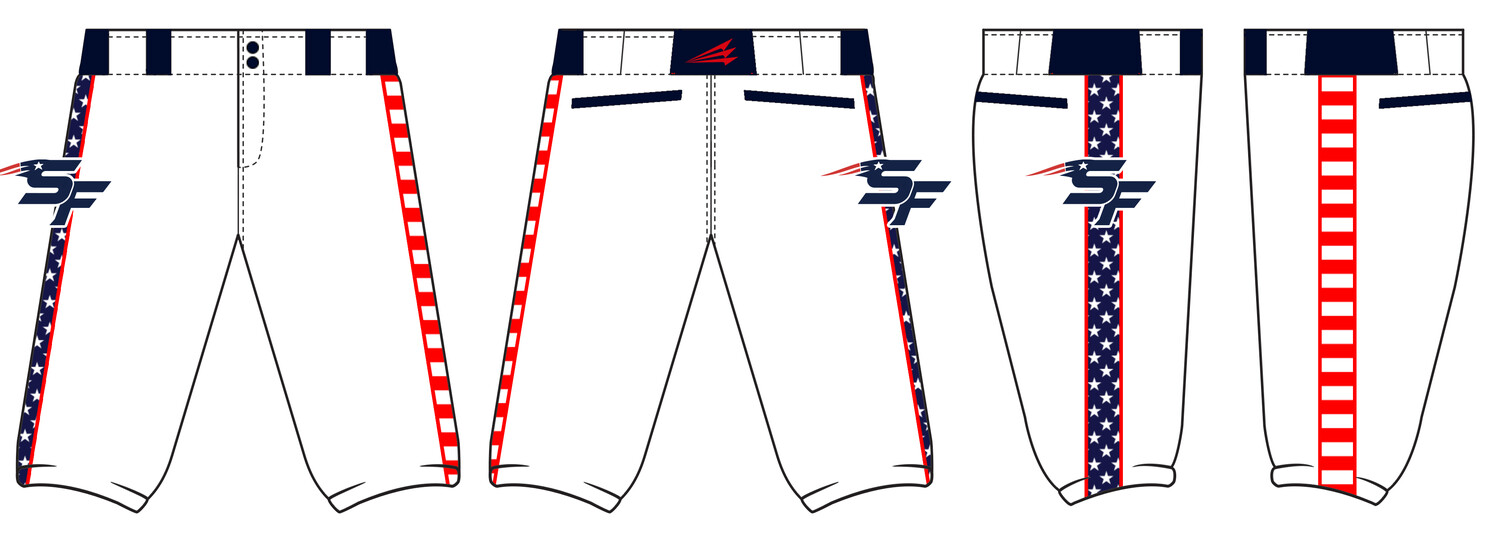 Southside Freedom Custom Stacheman Elite Knicker Baseball Pants  #BP1B