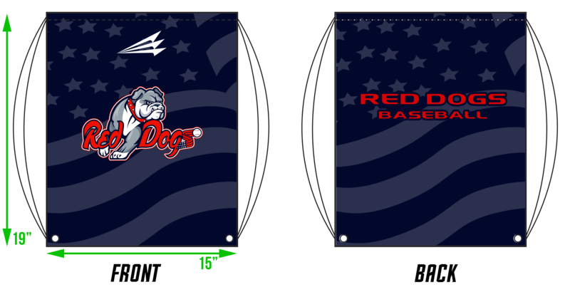 Red Dogs Custom Drawstring Bag #DB1