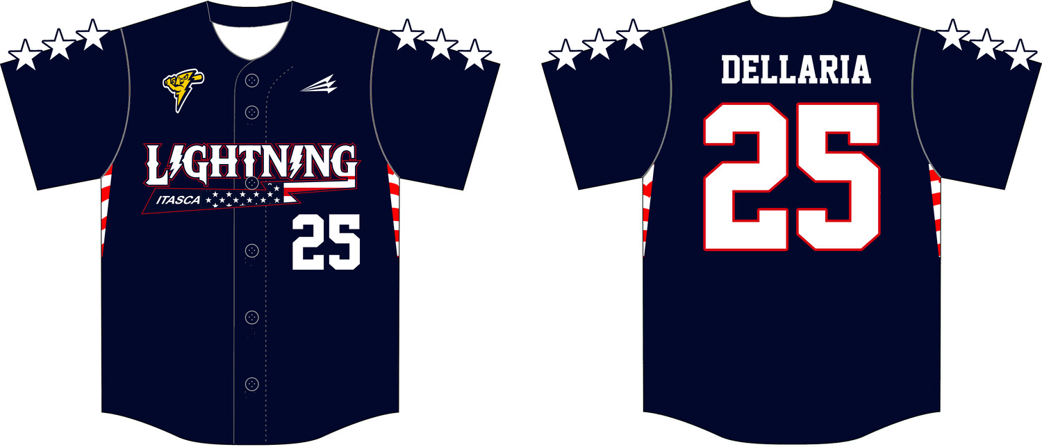 Itasca Lightning Custom HexaFlex Baseball Jersey #J5F