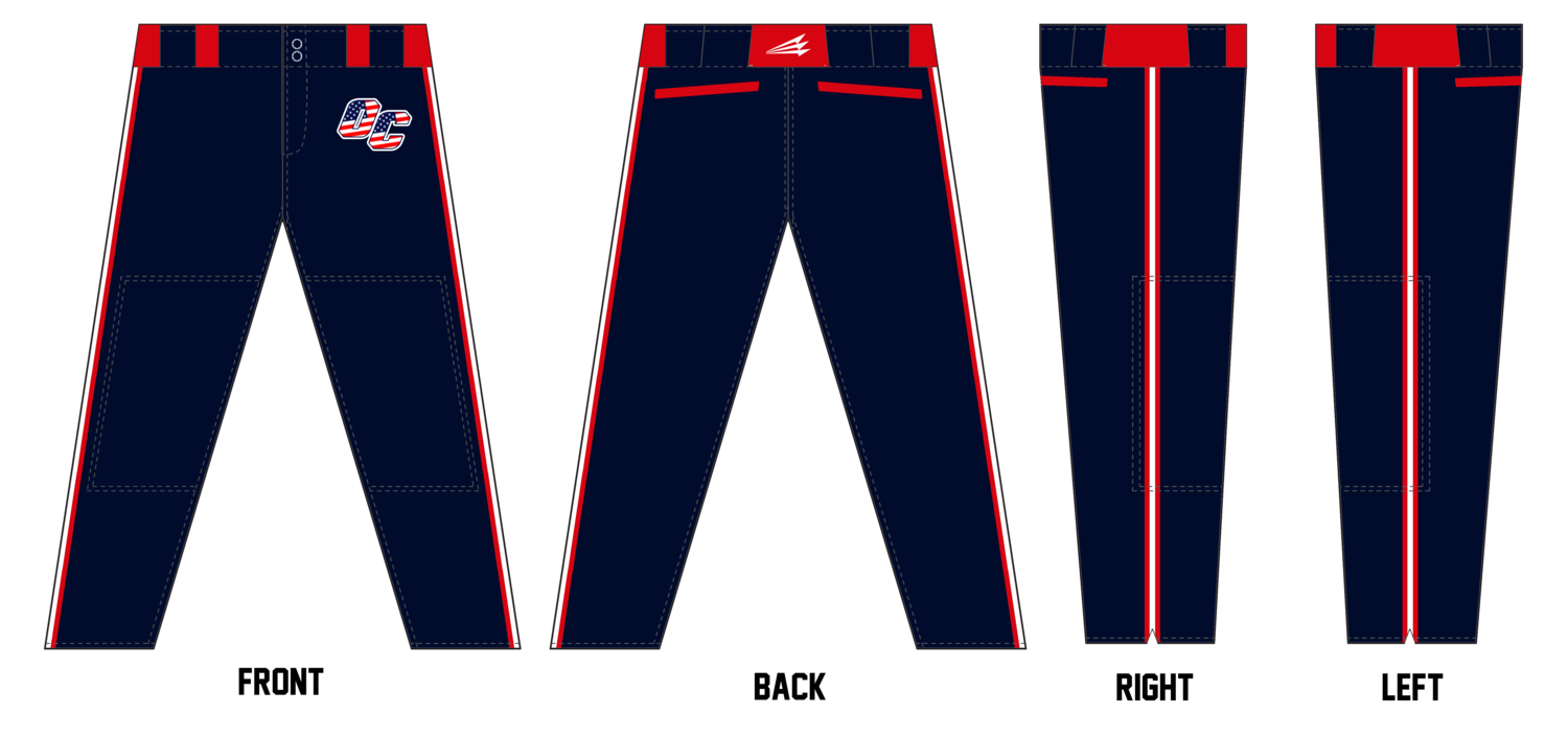 OC Bombers Custom Stacheman Elite Long Baseball Pants #BP3B