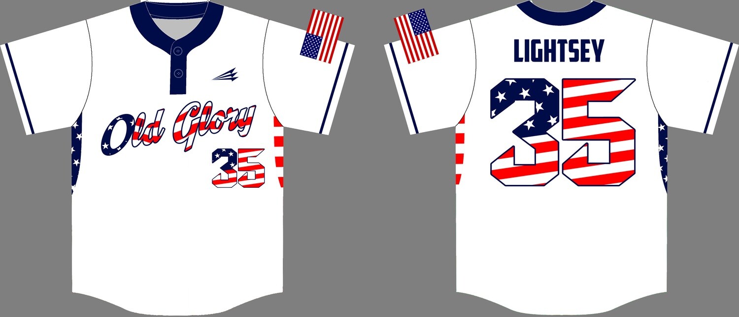 Old Glory Custom Baseball Jersey Design #2B