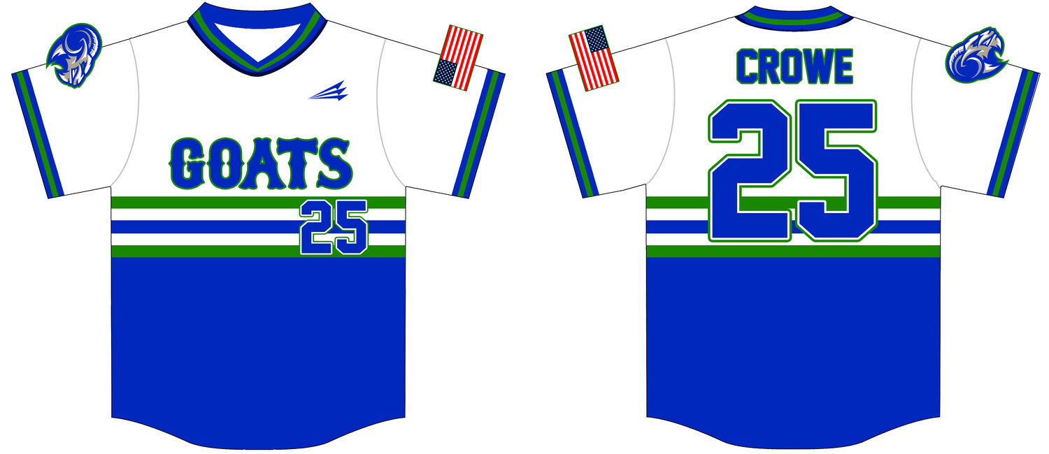 Bluegrass Yard Goats Custom HexaFlex Baseball Jersey Design #J3B