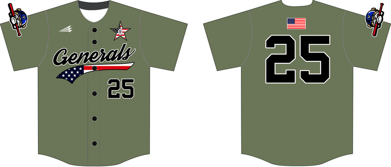 Generals Custom HexaFlex Baseball Jersey Design #J5