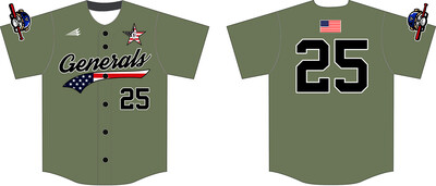 Generals Custom HexaFlex Baseball Jersey Design #J5
