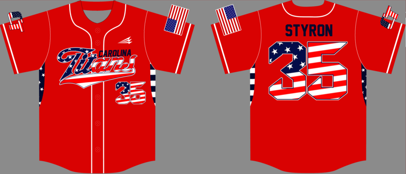 Carolina Titans Custom HexaFlex Baseball Jersey #J1F