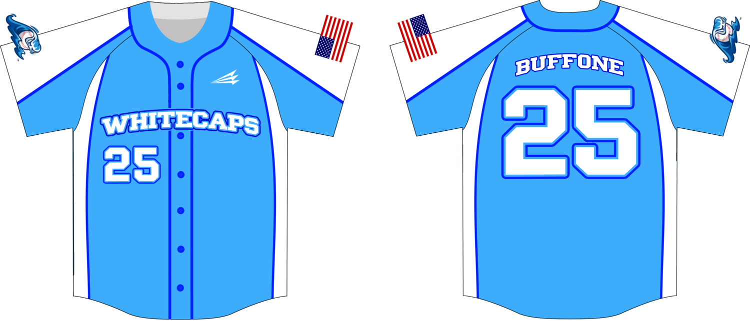 DC Whitecaps Custom HexaFlex Baseball Jersey #J7