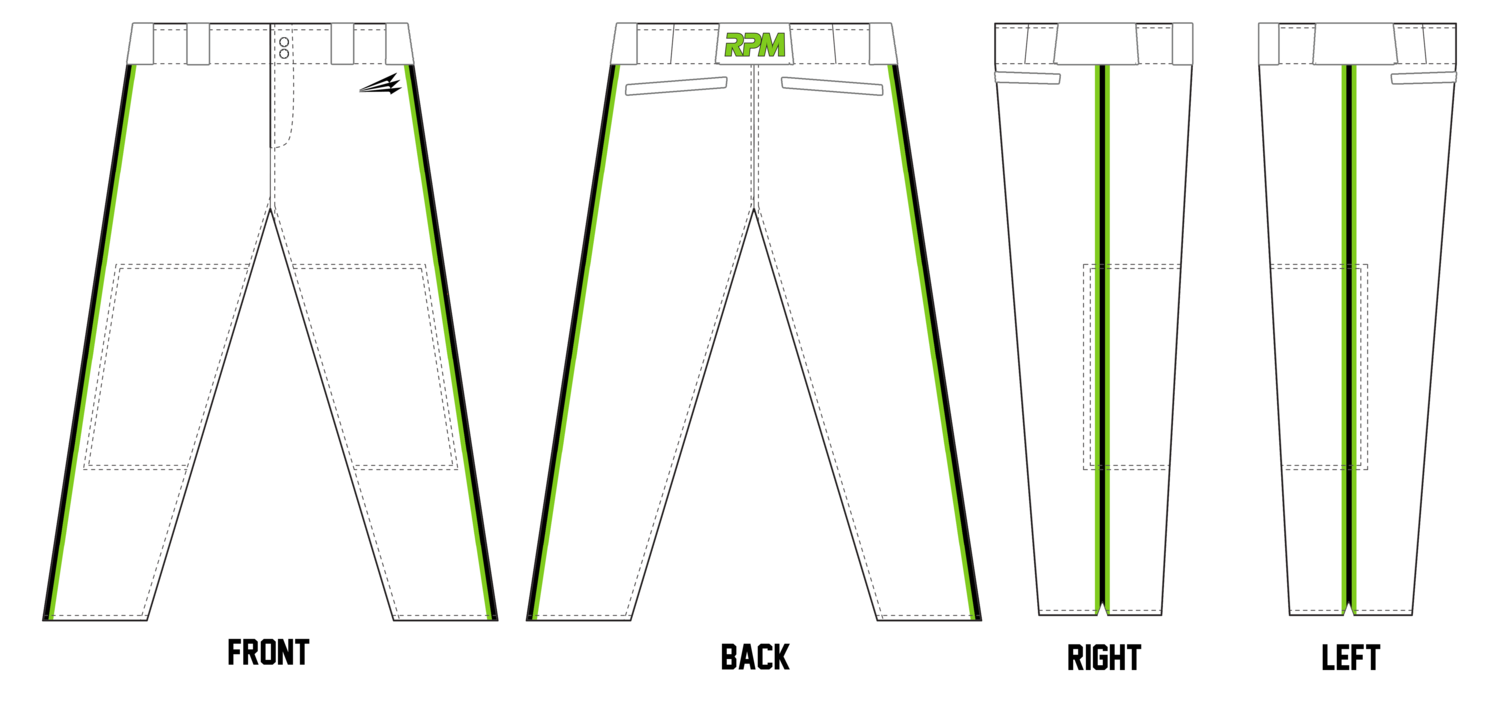 Texas RPM Custom Elite Long Baseball Pants #BP1A