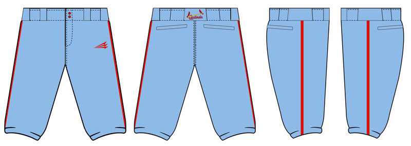 Cedar Rapids Cardinals Stacheman Elite Custom Knicker Baseball Pants #BP3B