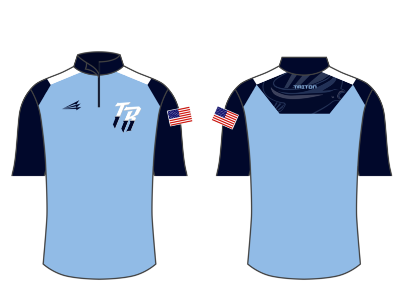 Triton Rays Custom Shortsleeve 1/4 Zip Jackal Jacket #JJ2