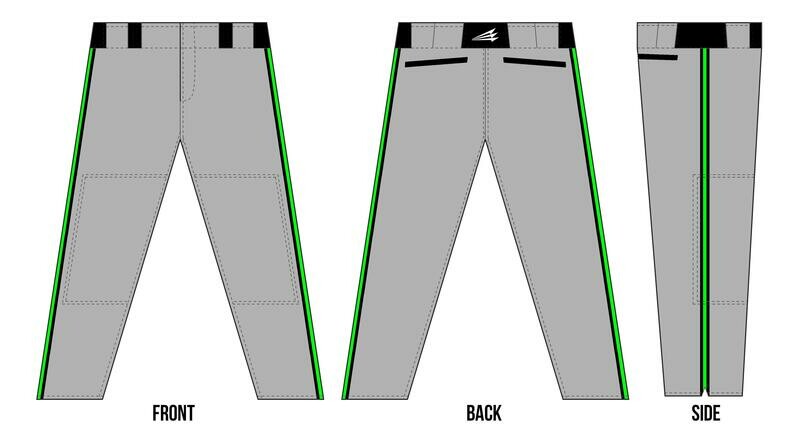 Carolina Bears Custom Baseball Pants Design #1b