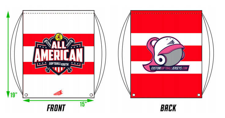 Softball Youth All-American Summer 2020 Drawstring Bag DB1