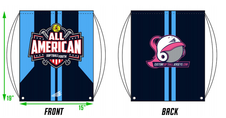 Softball Youth All-American Summer 2021 Drawstring Bag DB2