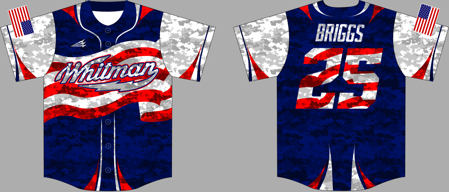 Whitman Storm Custom Baseball Jersey #4