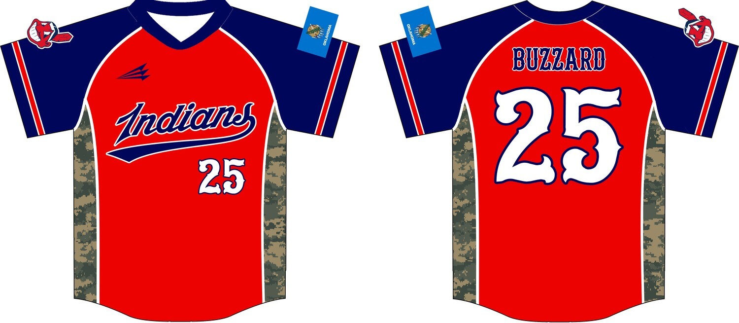 Kansas Indians Baseball Custom Jersey Design #3a