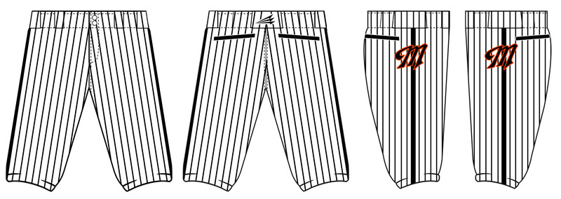 Montgomery Mayhem Stacheman Elite Custom Knicker Baseball Pants #BP2B