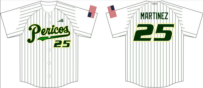 Pericos Custom HexaFlex Baseball Jersey #J3B
