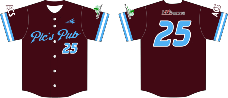 Pic&#39;s Pub Custom HexaFlex Baseball Jersey #J1b