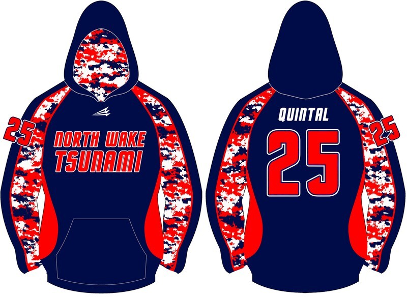 North Wake Tsunami Custom Baseball Hoodie SH106