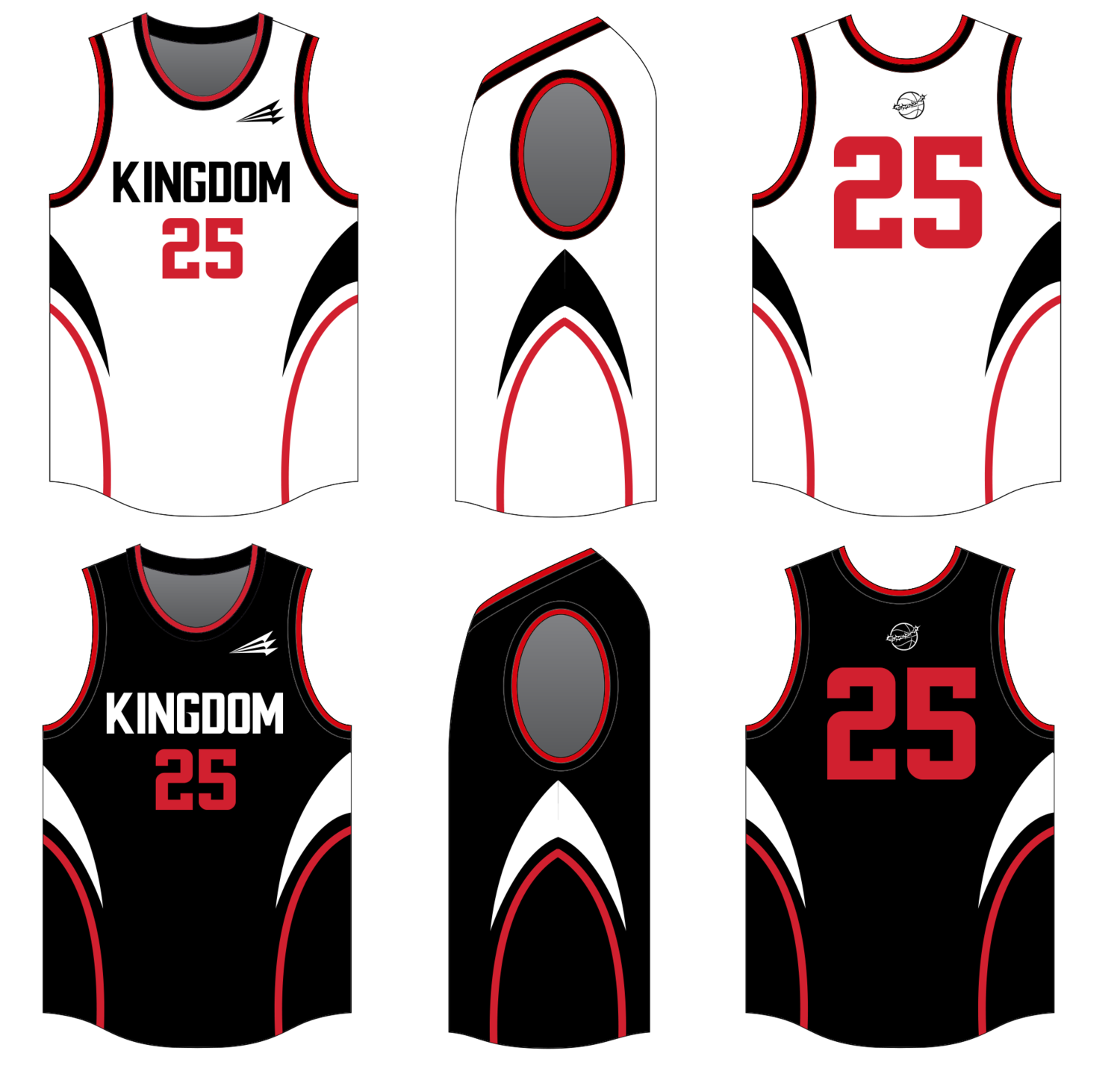 Kingdom Custom Reversible NanoDri Basketball Jersey #J1 &amp; J2