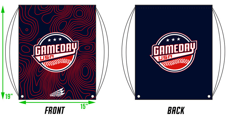 Game Day USA Baseball Custom Drawstring Bag #DB1