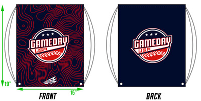 Game Day USA Baseball Custom Drawstring Bag #DB1