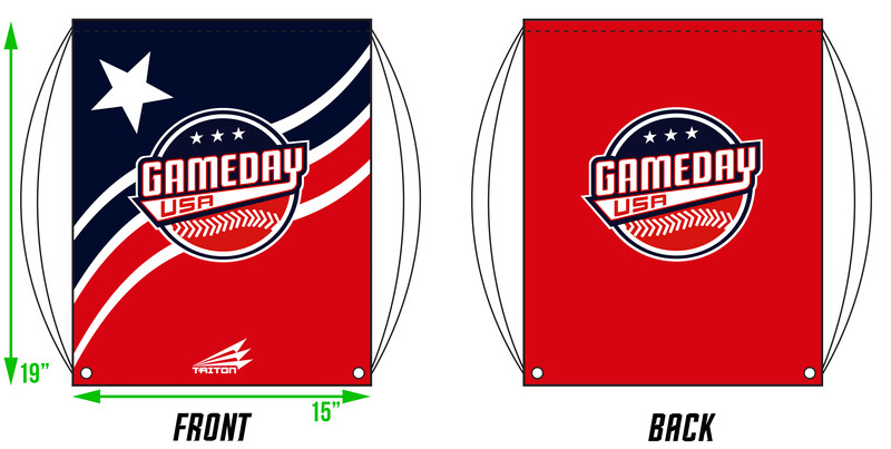 Game Day USA Baseball Custom Drawstring Bag #DB2