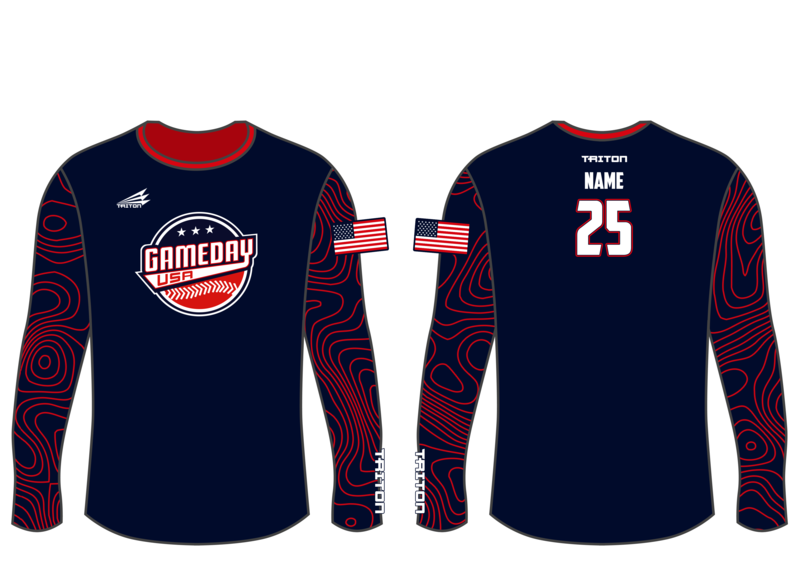 Game Day USA Baseball Custom Longsleeve HyperTee #LHT1