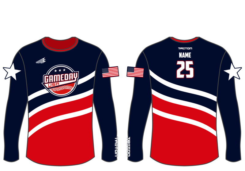 Game Day USA Baseball Custom Longsleeve HyperTee #LHT2