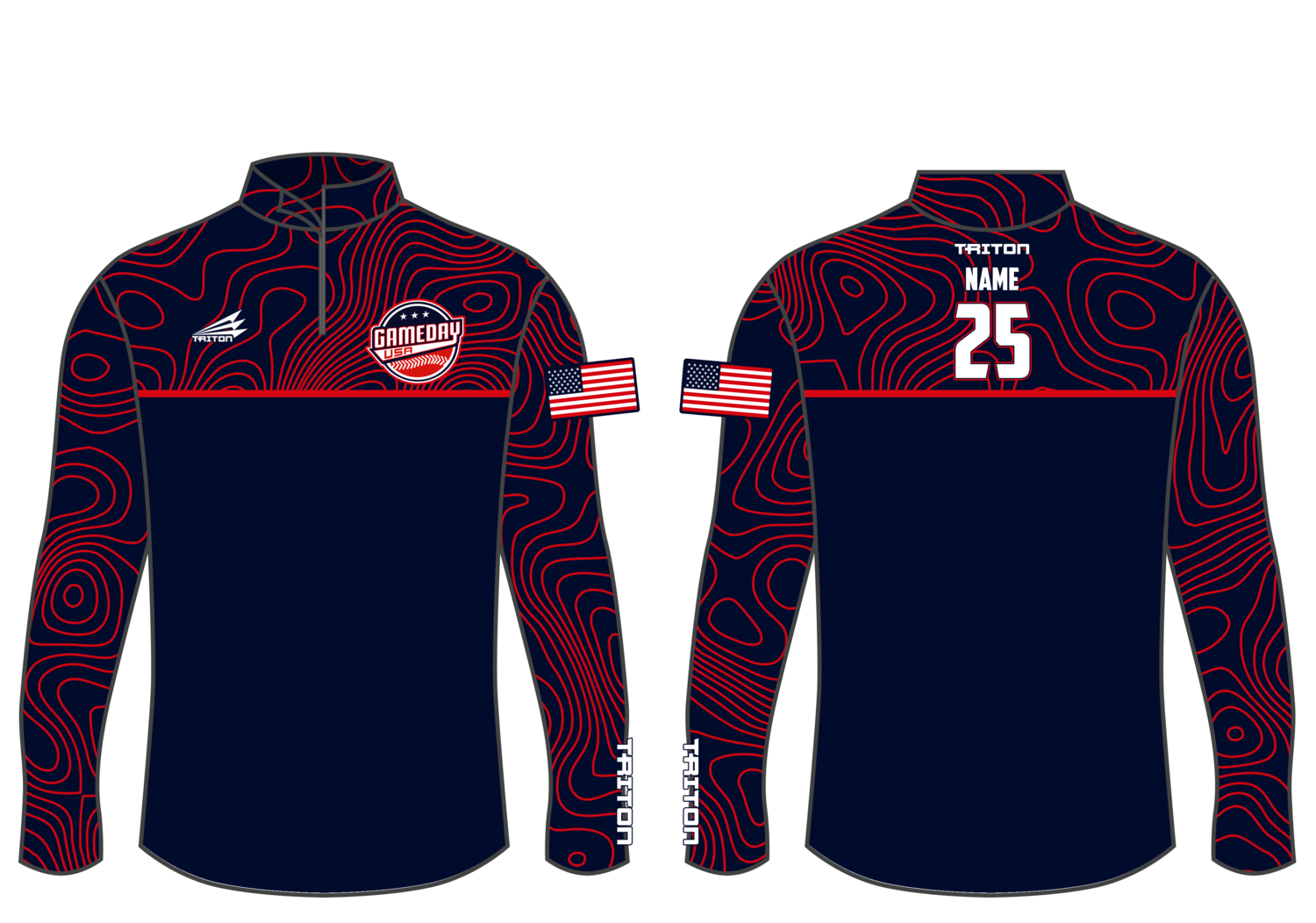 Game Day USA Baseball Custom NanoZip #NZ1