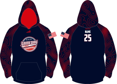 Game Day USA Baseball Custom Vulcan Hoodie #VH1