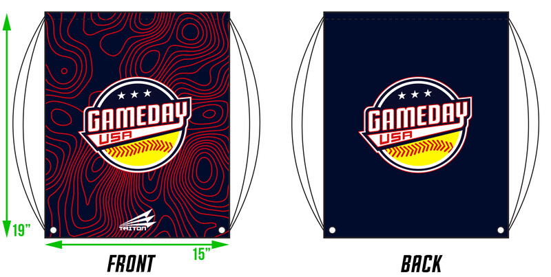 Game Day USA Softball Custom Drawstring Bag #DB1