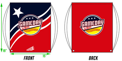Game Day USA Softball Custom Drawstring Bag #DB12