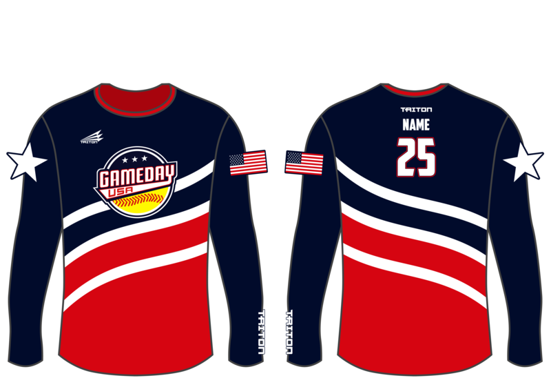 Game Day USA Softball Custom Longsleeve HyperTee #LHT2