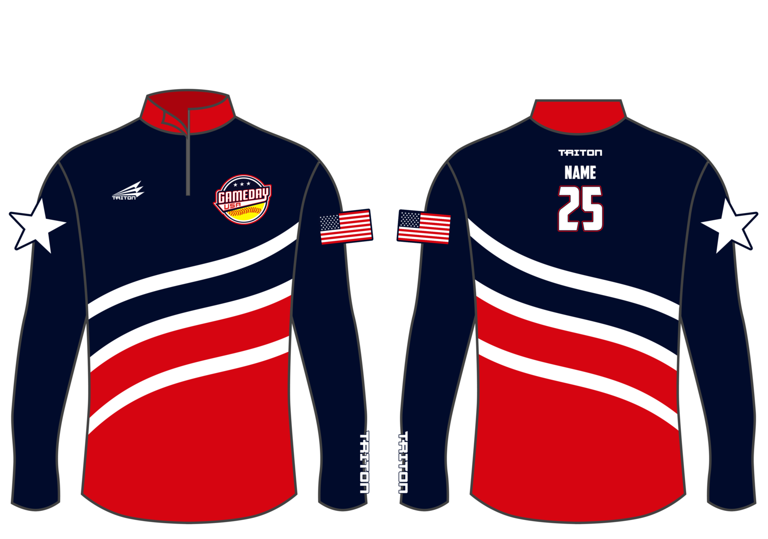 Game Day USA Softball Custom NanoZip #NZ2