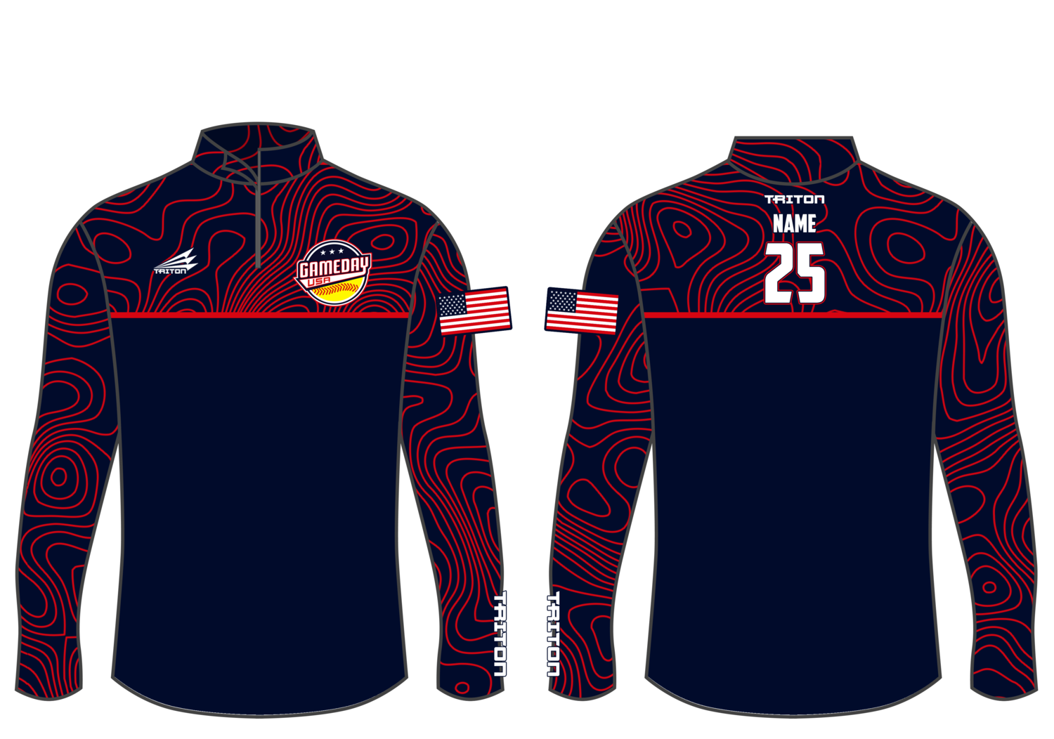 Game Day USA Softball Custom NanoZip #NZ1
