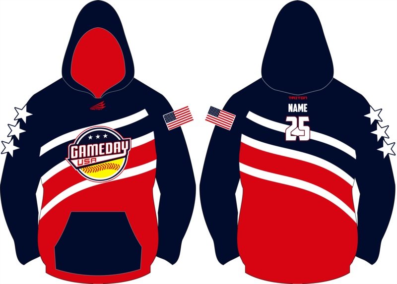 Game Day USA Softball Custom Vulcan Hoodie #VH2