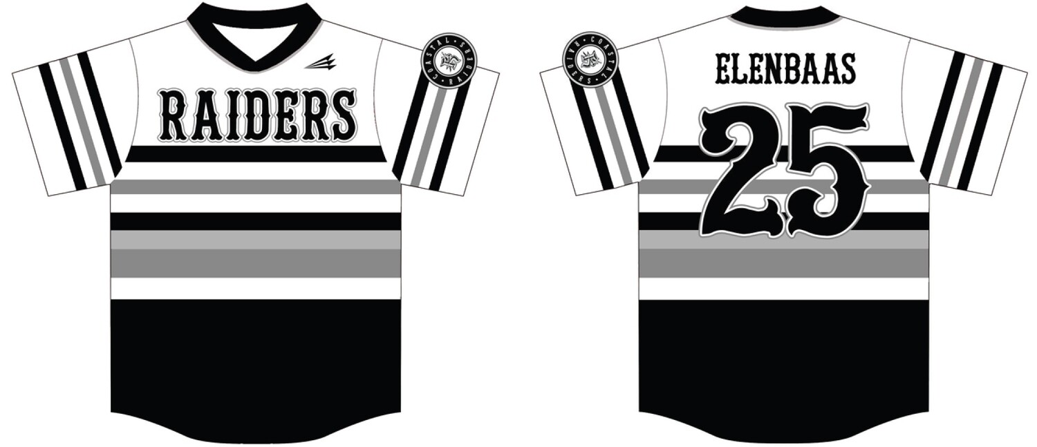 Coastal Raiders Custom Baseball Jersey #6
