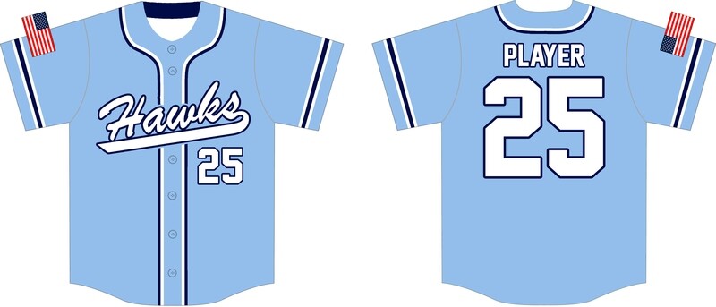 SJ Hawks Custom Baseball Jersey #1B