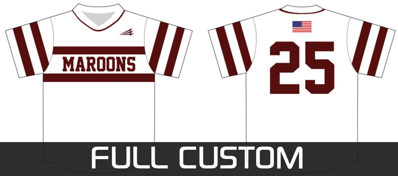 Champaign Maroons Baseball Custom Jersey Design #3